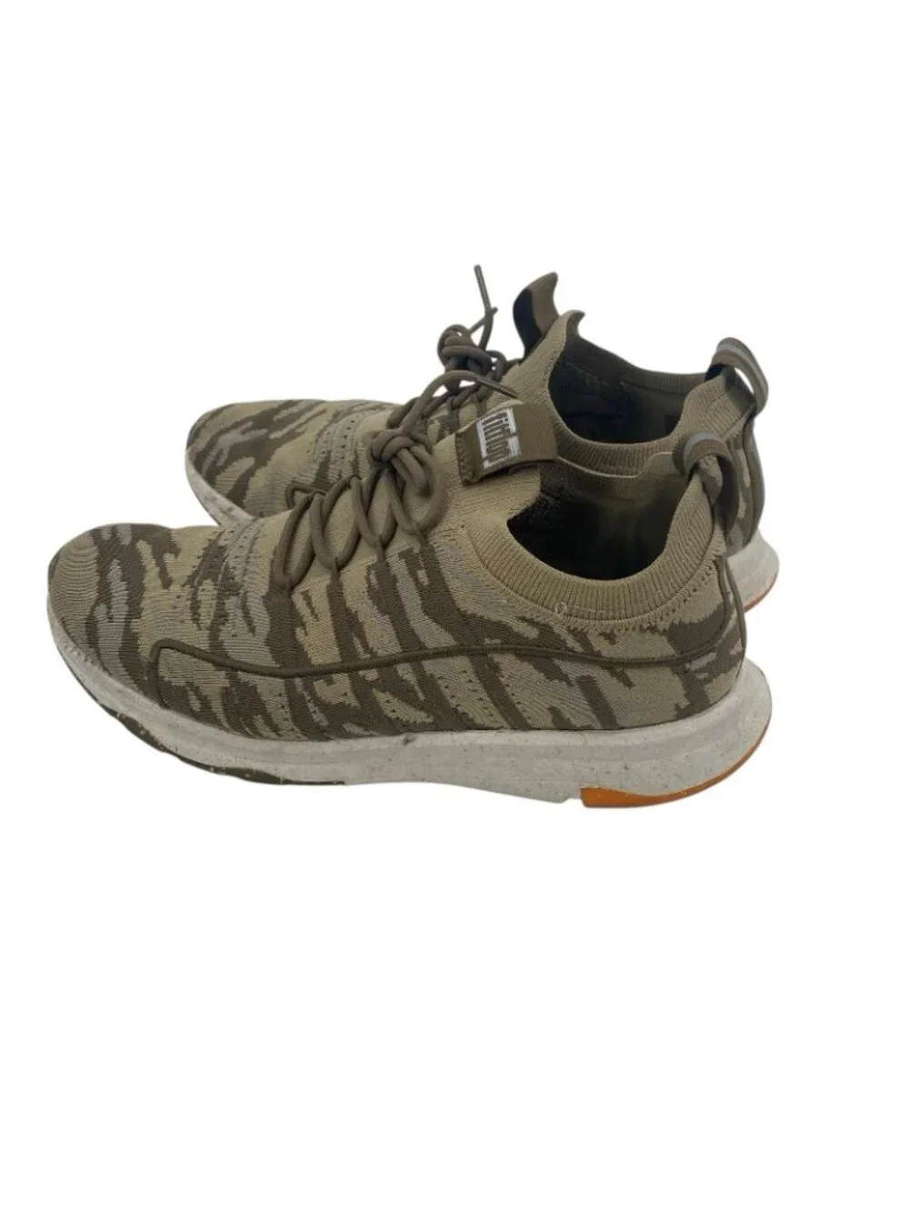 FitFlop Vitamin FF E01 Camo Knit Sports Sneakers Mossy Green Womens Size 8.5